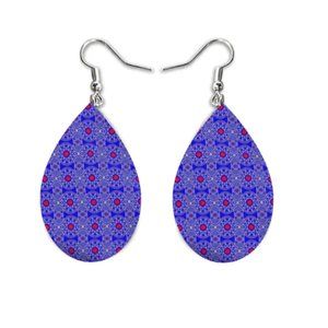 Americana Themed Teardrop Earrings